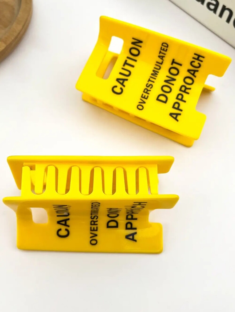 NWT CAUTION Hair Clip